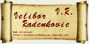 Velibor Radenković vizit kartica